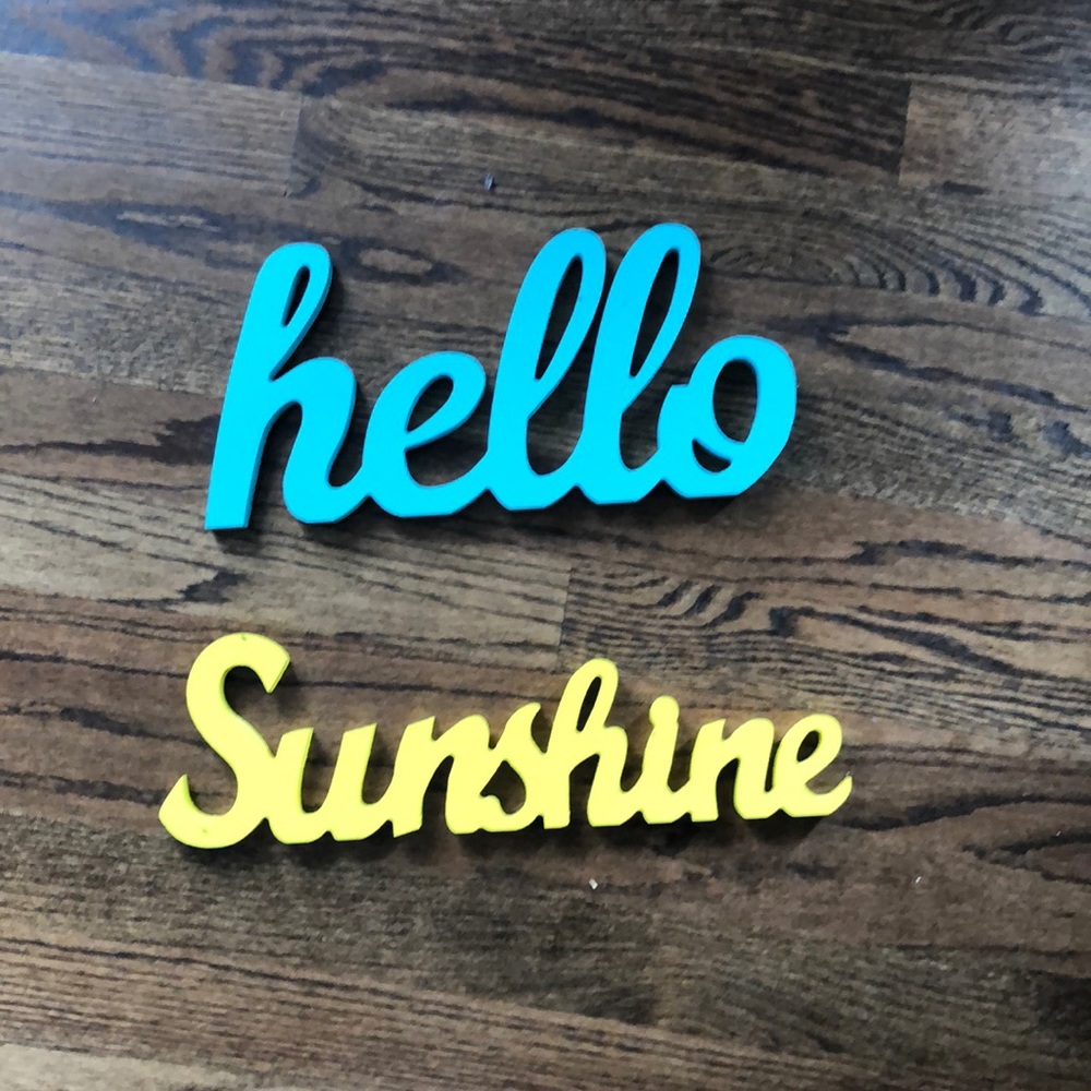 Hello sunshine room decor/sign
